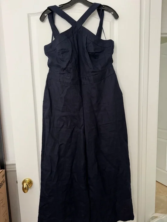 Boden | Cross Over Linen Jumpsuit | Used Once - Picture 3 of 5